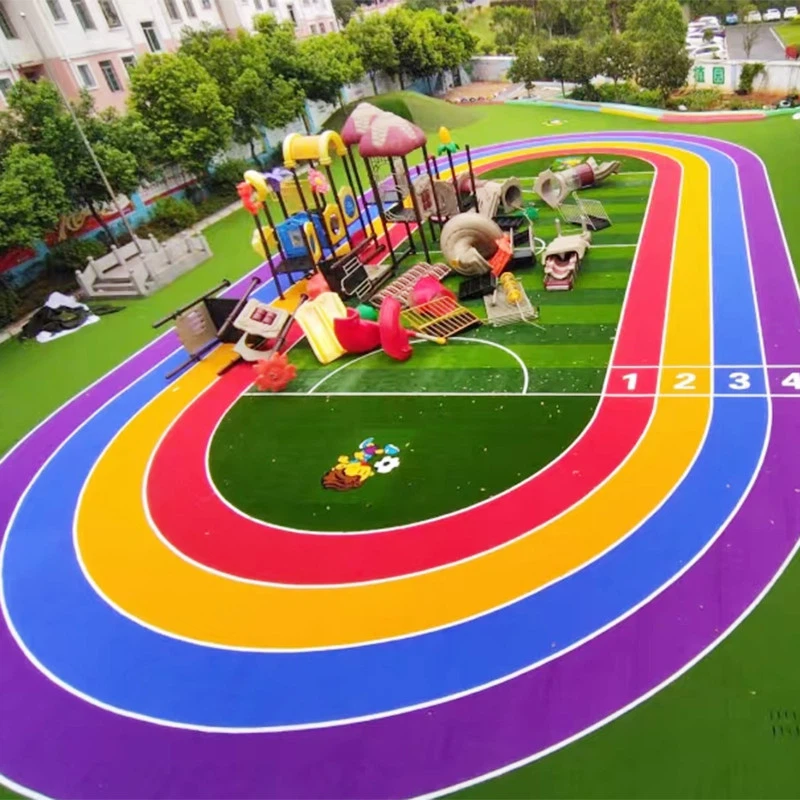 Farverigt kunstigt græs til børnehave