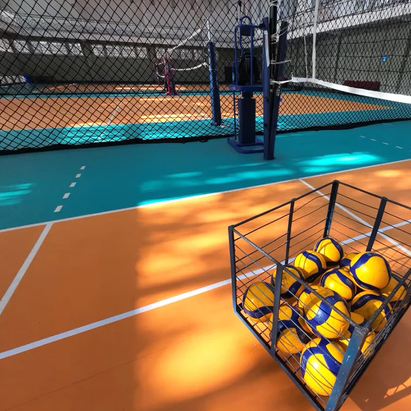 Specialiserede sportsoverfladelag til silicium Pu -volleyballbaner